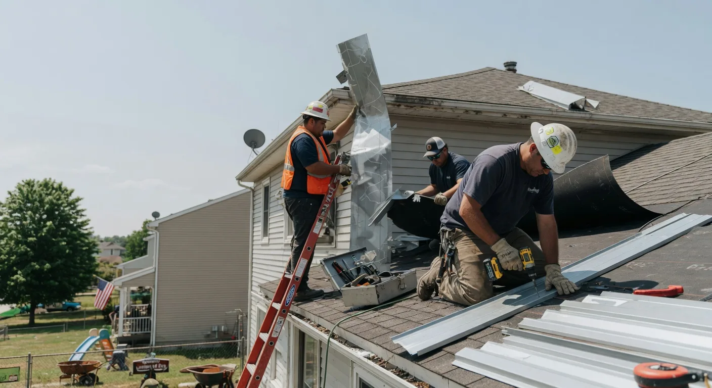 Storm Damage Metal Roof Repair in Woodstock, MN